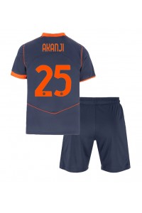 Inter Milan Manuel Akanji #25 Babyklær Tredje Fotballdrakt til barn 2025-26 Korte ermer (+ Korte bukser)